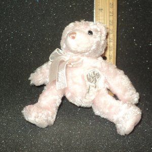 GundLife Breast Cancer Small Bear Pink 5 1/2" High, Standing Vintage Plush
